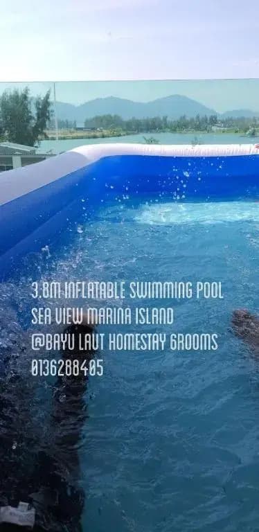 tiara bay marina island lumut 6 bilik inflatable swimming pool homestay bayu laut0136288405 - photo 31