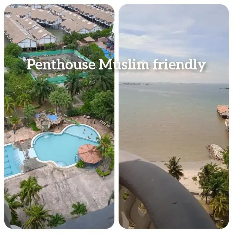Santai Inn aprt 3 bilik Moslim Blok D w WiFi & Astro at Glory Beach Resort - photo 9