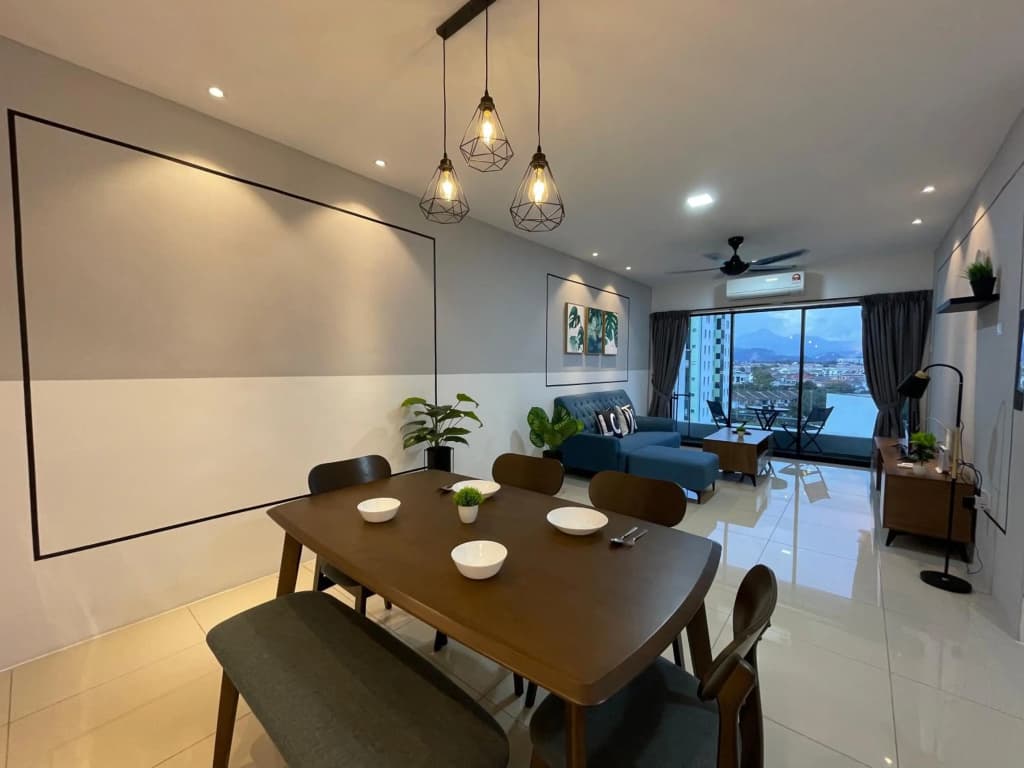 Ipoh Waterpark Homestay 7-12pax 3 Or 4Bedrooms Pool or City View with 2parking - photo 6