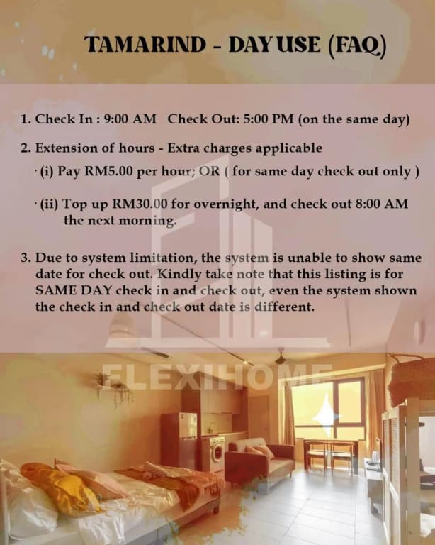 9am-5pm, SAME DAY CHECK IN AND CHECK OUT, Work from Home, Comfy & Quiet Tamarind Suites-Cyberjaya by Flexihome-MY, - photo 47